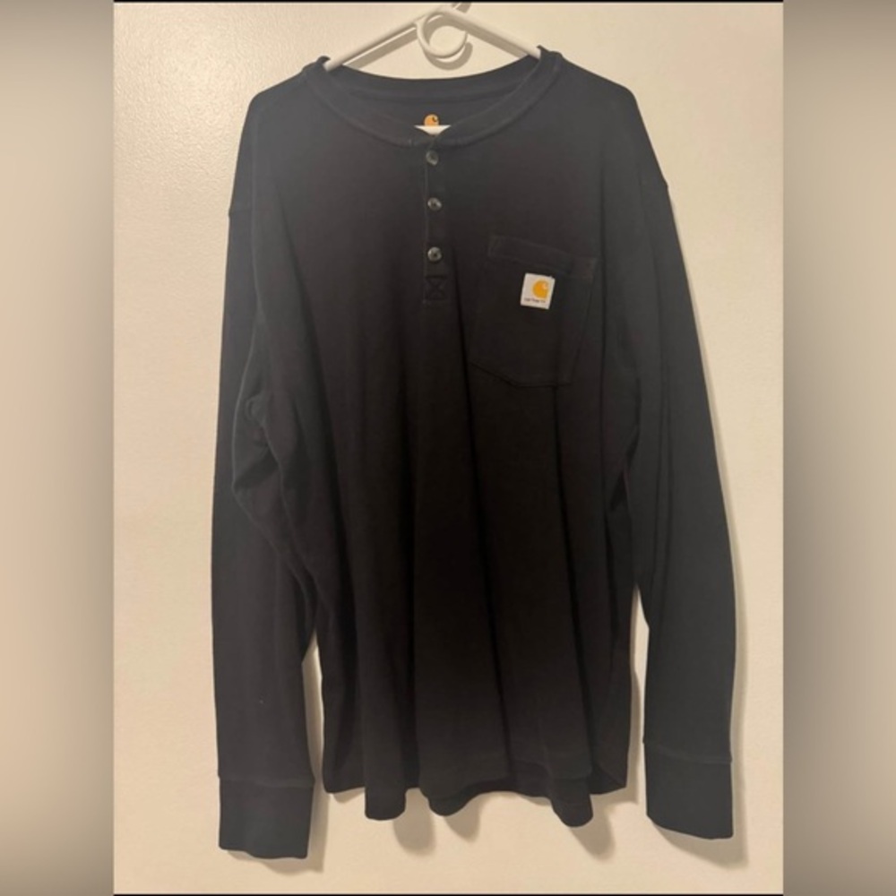 Carhartt Black Long Sleeve Tee Durable Workwear